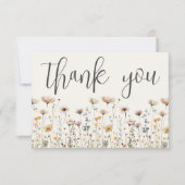 Carte De Remerciements Boho Wildflower (Devant)