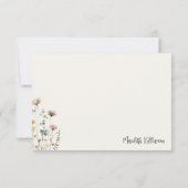 Carte De Remerciements Boho Wildflower (Dos)