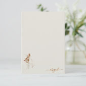 Carte De Remerciements Boho Wispy Floral personnalisé vierge douche (Debout devant)