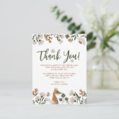 Carte de remerciements Boho Woodland Fox (Debout devant)