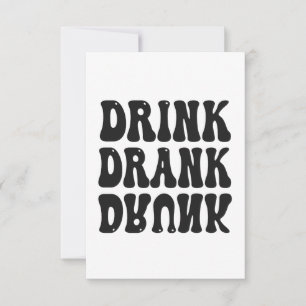 Carte De Remerciements Boire Boire Drunk Drôle Boire Squad Cadeau