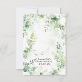 Carte De Remerciements Bois Animaux Forêt Végétation Bébé Garçon Douche (Dos)