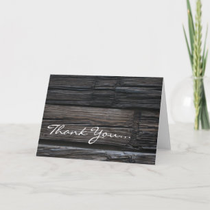 Carte De Remerciements Bois de bois ~ Merci...