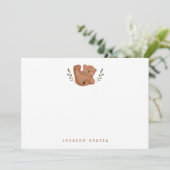 Carte De Remerciements Bois de l'ours (Debout devant)