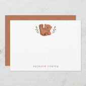 Carte De Remerciements Bois de l'ours (Devant / Derrière)