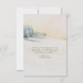 Carte De Remerciements Bois élégant d'hiver (Dos)