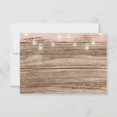 Carte De Remerciements Bois et lanternes roses rustiques (Dos)