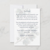 Carte De Remerciements Bois forêt bois mignon bébé animaux baby shower (Dos)