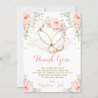 Bois Fox Blush or Floral Girl Baby shower