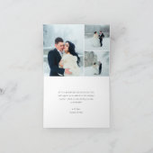 Carte De Remerciements Bois | Mariage de pin d'hiver (Intérieur)