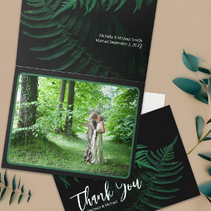 Carte De Remerciements Bois Mariage Green Forest Ferme Nature Photo