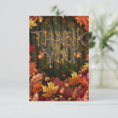 Carte De Remerciements Bois Modifiable Automne (Debout devant)