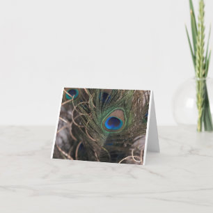 Carte De Remerciements Boîte à bijoux en bois Elégance Paon