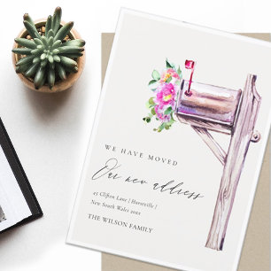 Carte De Remerciements Boîte aux lettres rose vif Floral Nous avons la ca