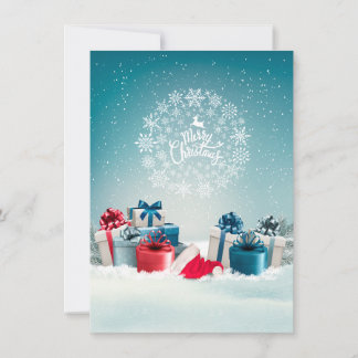 Carte de remerciements boîte de Noël
