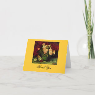 Carte De Remerciements Bol avec Pivoines et Roses, Vincent van Gogh