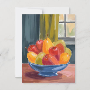 Carte De Remerciements Bol de fruits peinture aquarelle