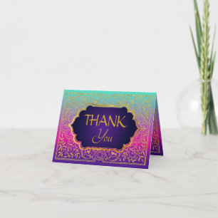 Carte De Remerciements Bollywood Arabian Nights Thank You Note Card