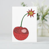 Carte De Remerciements Bombe cerise parties scintillant (Debout devant)