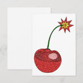 Carte De Remerciements Bombe cerise parties scintillant (Devant / Derrière)