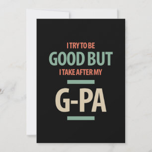 Carte De Remerciements Bon, Mais G-Pa Cadeau grand-père