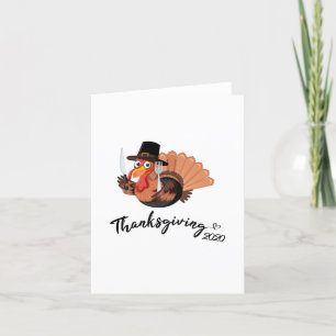 Carte De Remerciements bon thanksgiving 2020 Drôle Turquie Thanksgiving