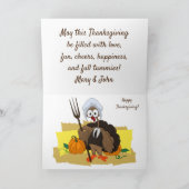 Carte De Remerciements Bon thanksgiving pour vous et le vôtre (Intérieur)