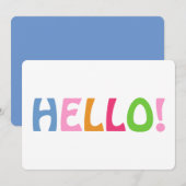 Carte De Remerciements Bonjour (Devant / Derrière)