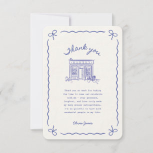Carte De Remerciements Bonjour Bebe Fête de bébé française