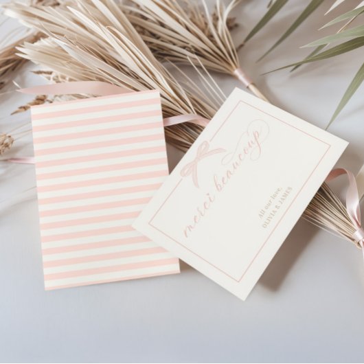 Carte De Remerciements Bonjour Bébé Pink Paris Eiffel Tower Baby Shower