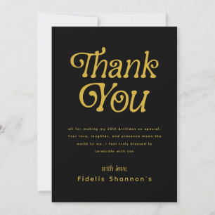 Carte De Remerciements Bonjour Trente Retro 30e fête d'anniversaire