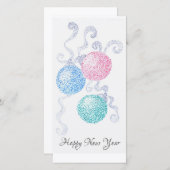 Carte De Remerciements Bonne année (Devant / Derrière)