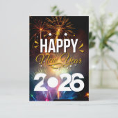 Carte De Remerciements Bonne année (Debout devant)