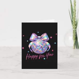 Carte De Remerciements Bonne année Cute Nk Boule disco Arc Nouvel An