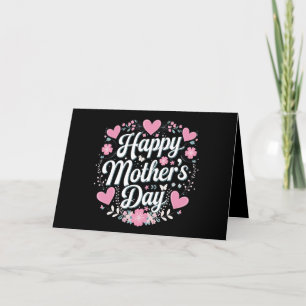 Carte De Remerciements Bonne fête des mères mignonne maman florale grand-