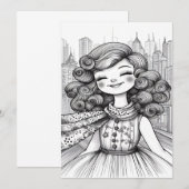 Carte De Remerciements Bonne fille (Devant / Derrière)