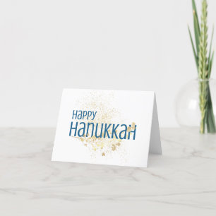 Carte De Remerciements Bonne Hanoukka (avec Gold Foliage)