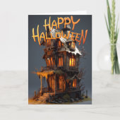 Carte De Remerciements Bonne maison de sorcière Halloween (Devant)