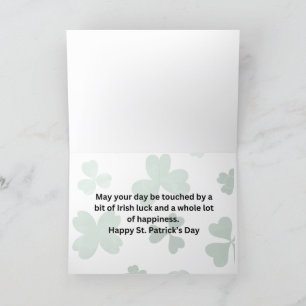 Carte De Remerciements Bonne Saint Patrick's Day