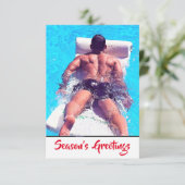 Carte De Remerciements Bonnes Fêtes (Debout devant)