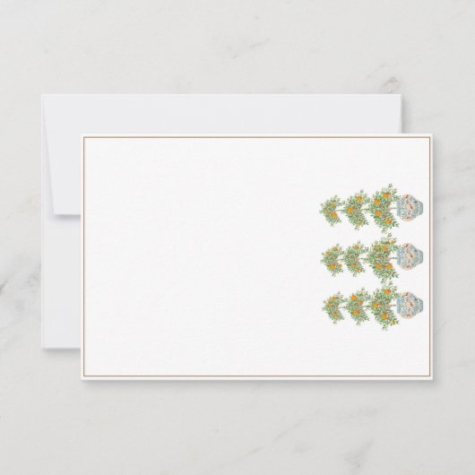 Carte De Remerciements Bonnets de gingembre Topieux Orange Tree (Devant)