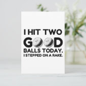 CARTE DE REMERCIEMENTS BONS BALLES DE GOLF (Debout devant)