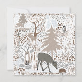 Carte De Remerciements Boodland Wildlife Deer Fox Moose Salutation Ou Bla (Devant)