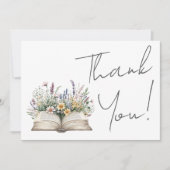 Carte De Remerciements Book Floral Thank You (Devant)