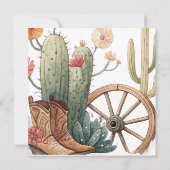 Carte De Remerciements Boots & Bubbly fête d'anniversaire -Western (Dos)