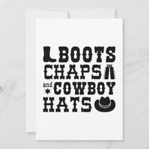 Carte De Remerciements Boots Chaps Et Cowboy Casquettes