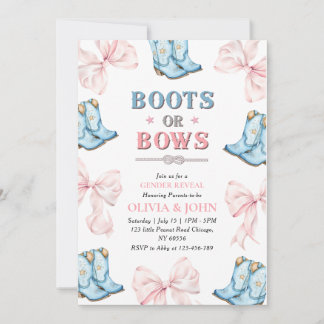 Carte De Remerciements Boots ou Bows Genre Reveillez la fiche d'invitatio