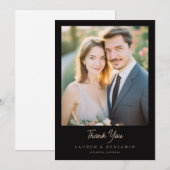 Carte De Remerciements Bordeaux Gothic Paisley Wedding (Devant / Derrière)