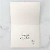 Carte De Remerciements Bordure botanique rose classique (Intérieur)