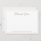 Carte De Remerciements Bordure élégante vide (Devant)
